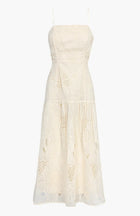 Adelyn Rae Faye Heather Embroidered Dress - Cream