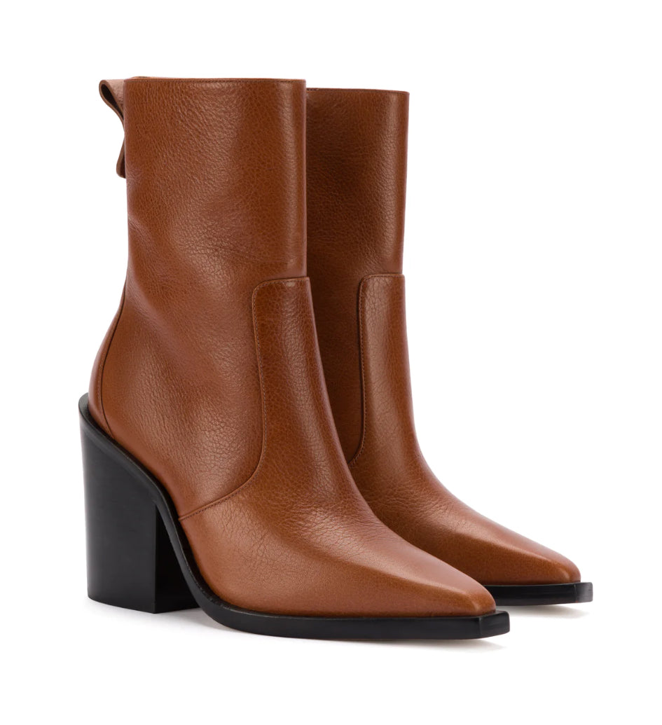 Larroude James Boot - Mocca Leather