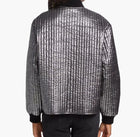 The Great. Quilted Metallic Bomber Jacket