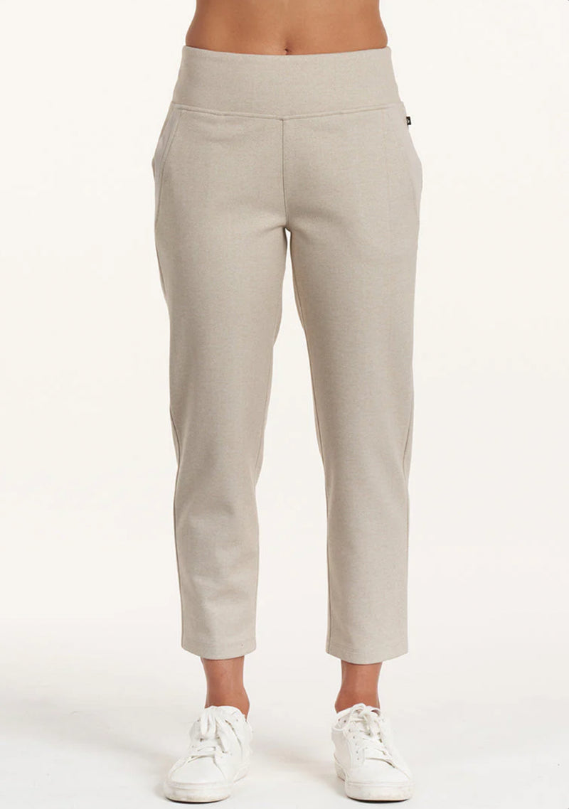 Thrive Société Quinn Rib Trim Trouser - Stone