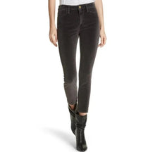 Frame Le High Skinny in Velvet - Charcoal