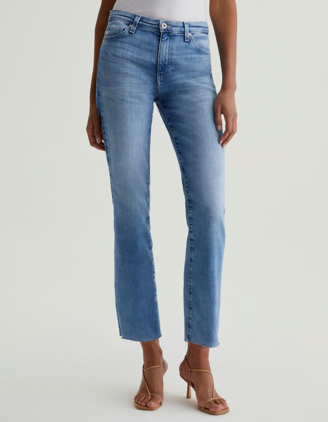AG Jeans Mari Crop Mid-Rise Slim Straight - Central Coast