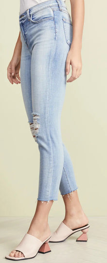 L’Agence El Matador French Slim Destrcuted Raw Hem Jeans - Dry Ice