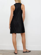 LAmade Madyson Silky Woven V Neck Dress - Black