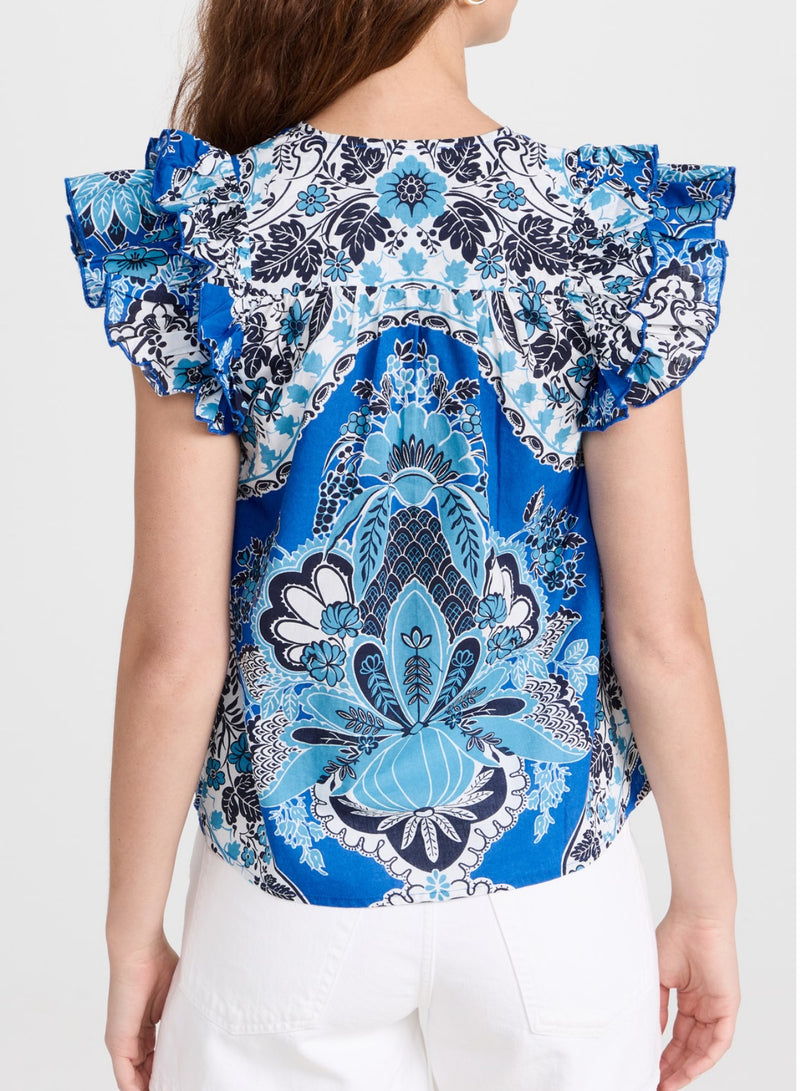 Love the Label Poppy Top - Clementine Navy