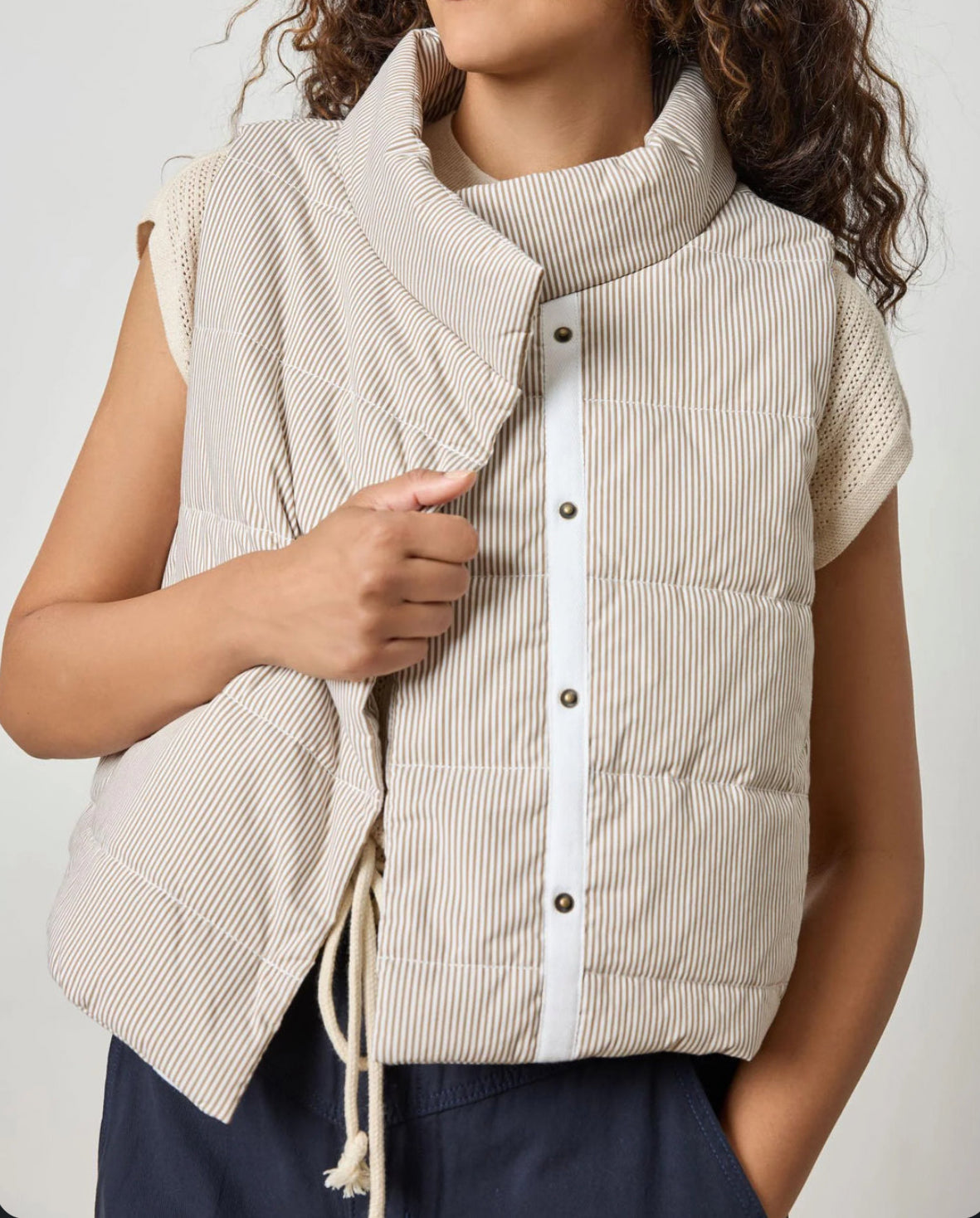 LILLA|P Striped Vest - Earth