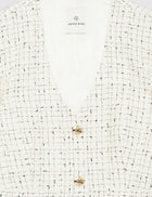 Anine Bing Anitta Tweed Jacket - Cream/Black