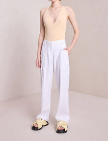 A.L.C Mateo Linen Pant - White