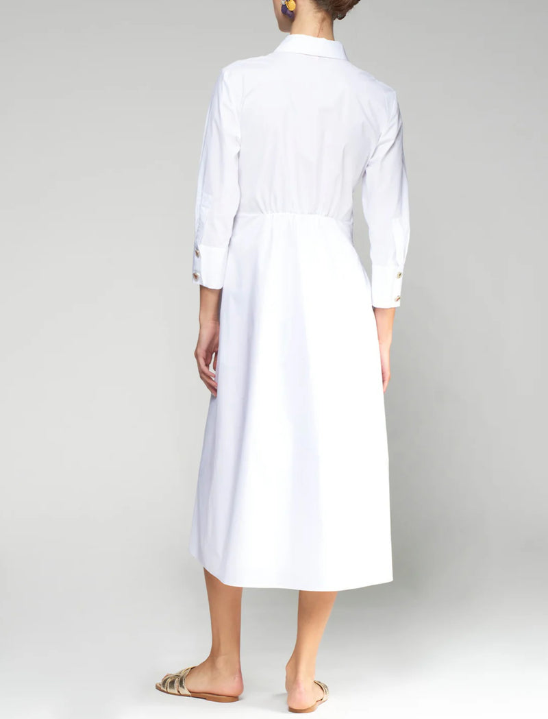 Vilagallo Camisero Lazo Dress - White