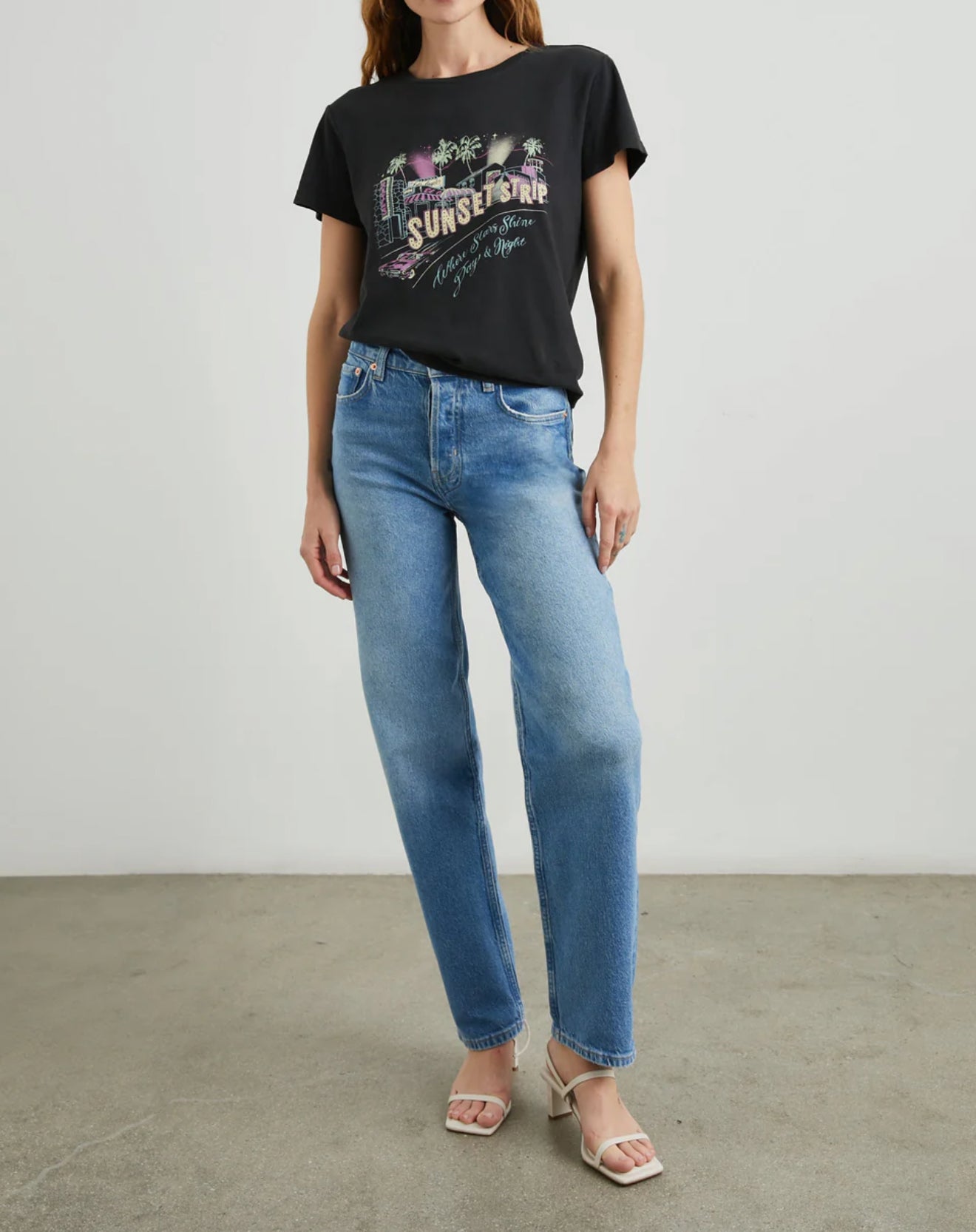 Rails The Classic Crew T-Shirt - Sunset Strip Washed Black