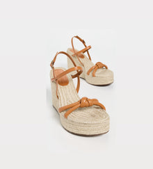 FARM Rio Knot Wedge Sandals - Camel