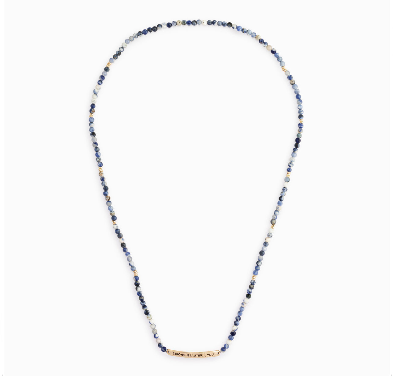 DEMDACO Strong-Beautiful-You Necklace/Bracelet - Blue Mix