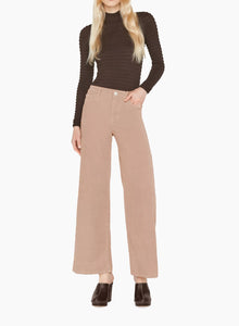 Frame Le Slim Palazzo High-Rise Stretch Cropped Wide-Leg Jeans - Blush