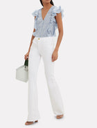 Frame Le High Flare Jeans - Blanc