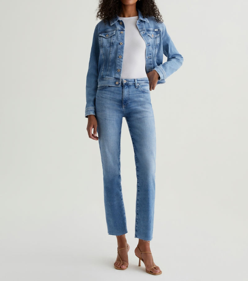 AG Jeans Mari Crop Mid-Rise Slim Straight - Central Coast