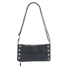 Hammitt RYAN Crossbody Clutch - Black/Brushed Silver