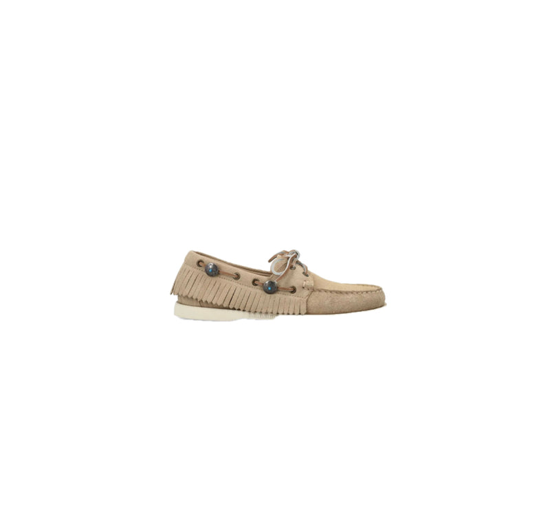 Sebago Portland Suede Fringe Boat Shoe - Camel