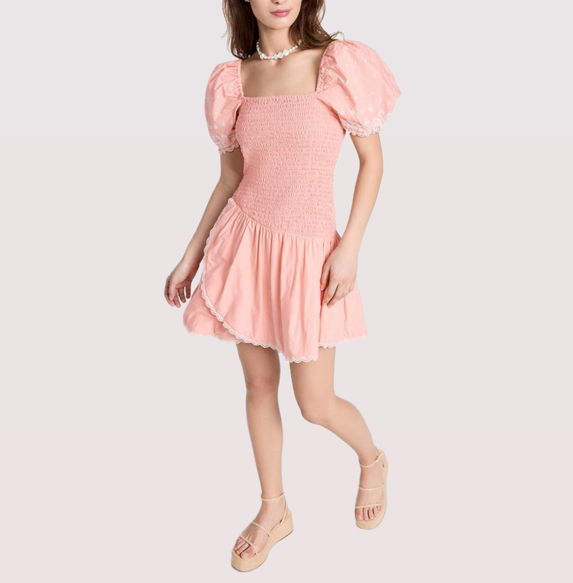 LoveShackFancy ASA Dress - Bubble Bath Pink
