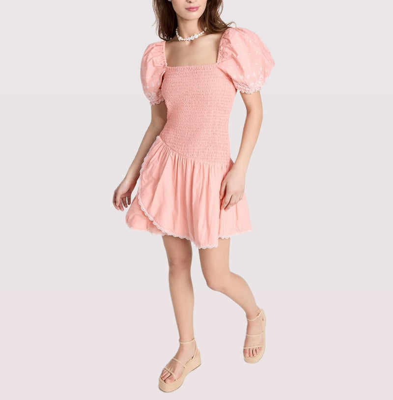 LoveShackFancy ASA Dress - Bubble Bath Pink