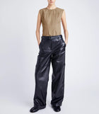 Proenza Schouler White Label Felix Top in Tech Cotton - Dark Birch