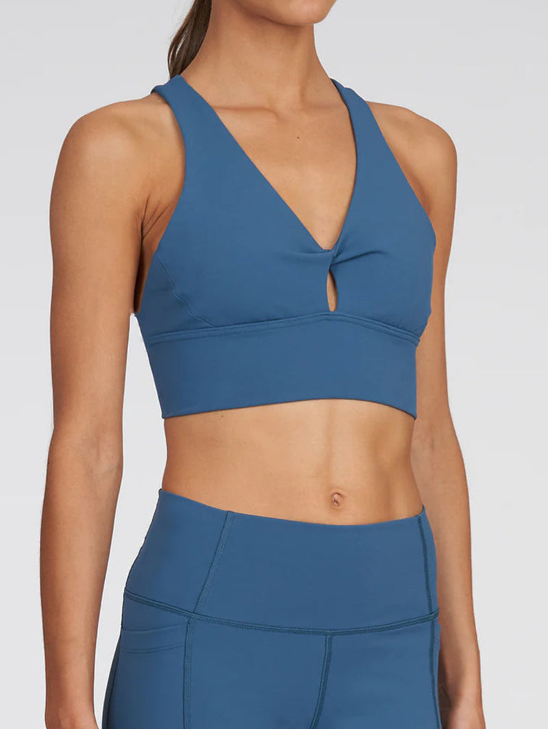 Thrive Société Twist Front Bra - Deep Pacific