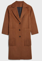 Apparis Eleanor Fringe Coat - Camel