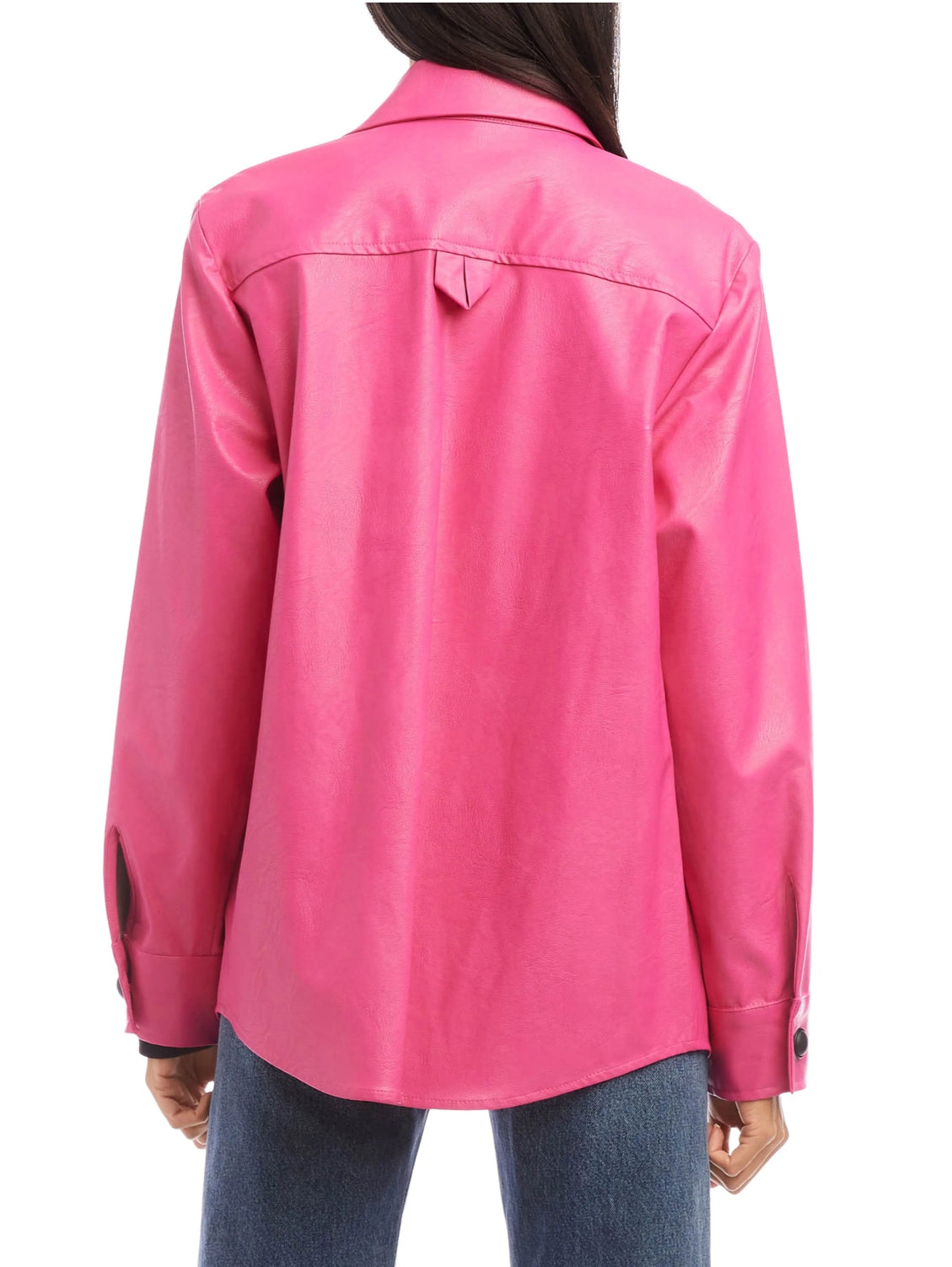 Fifteen Twenty City Faux Leather Jacket - Hot Pink