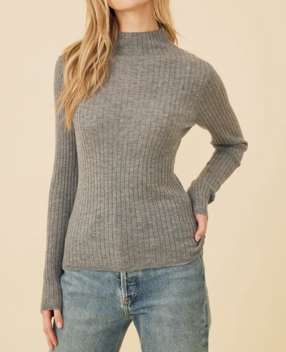 OGD One Grey Day Carter Merino Mockneck - Slate