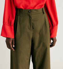 Momonì Grecale Poplin Pant - Army Green