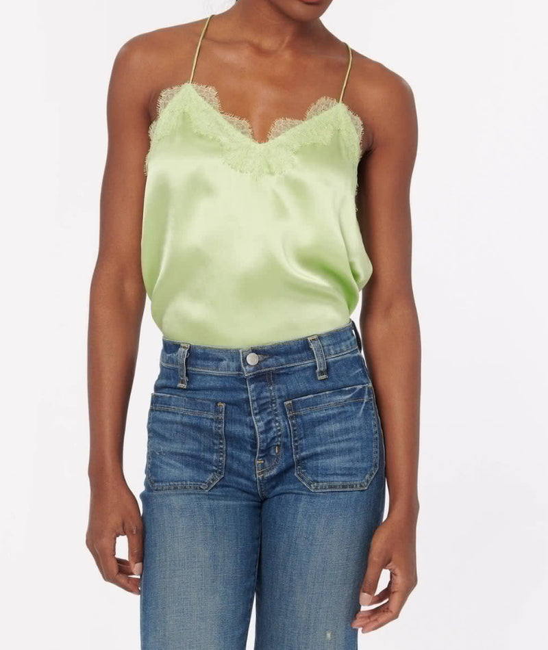 Cami NYC Racer Charmeuse Cami - Neon Mint