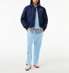 Lacoste Oversized Embroidered Logo Bomber Jacket - Navy