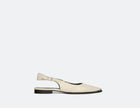 Frēda Salvador Kelly Sling back Point Flat - Macadamia Nappa