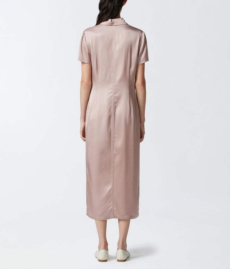 PINKO Washed Satin Polo Dress - Zephyr Pink