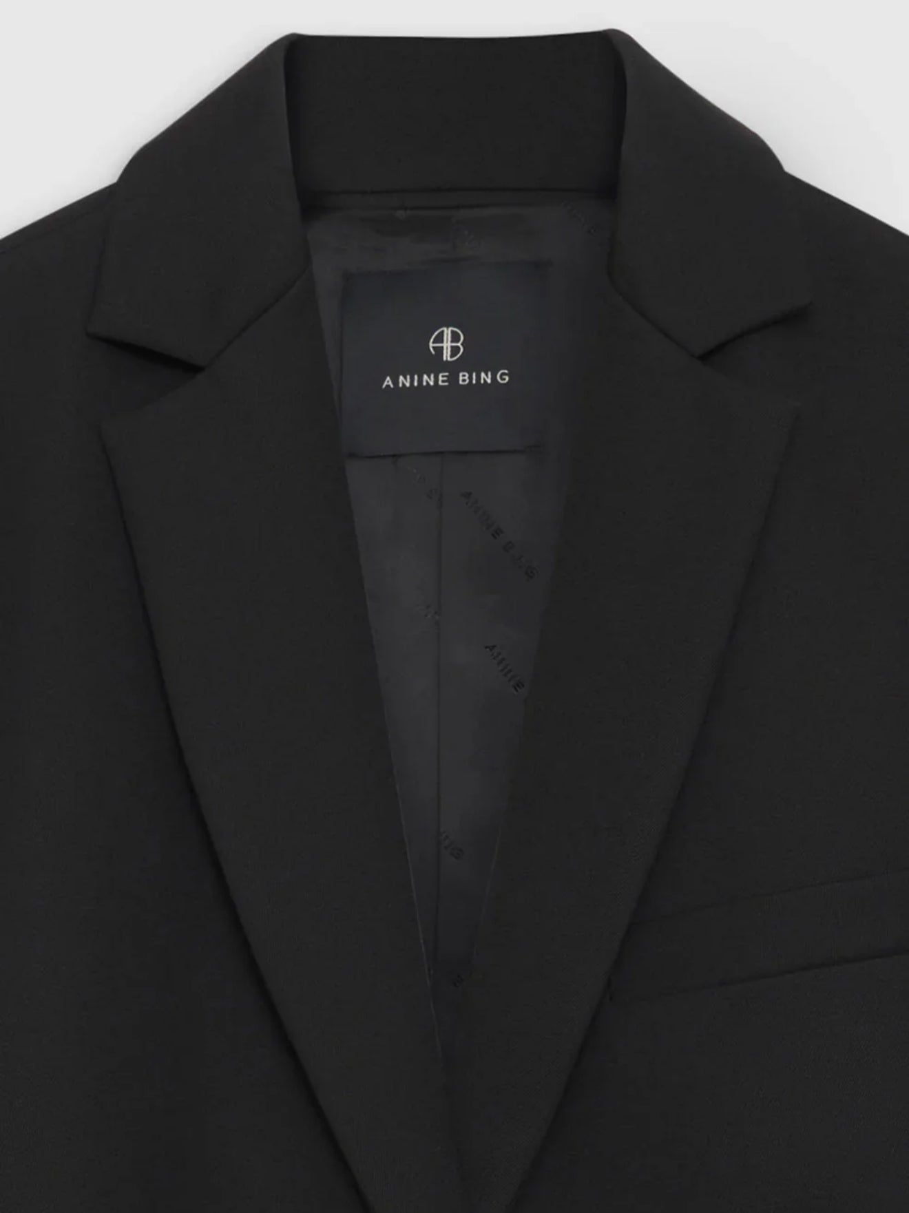 Anine Bing Quinn Midweight Blazer - Black