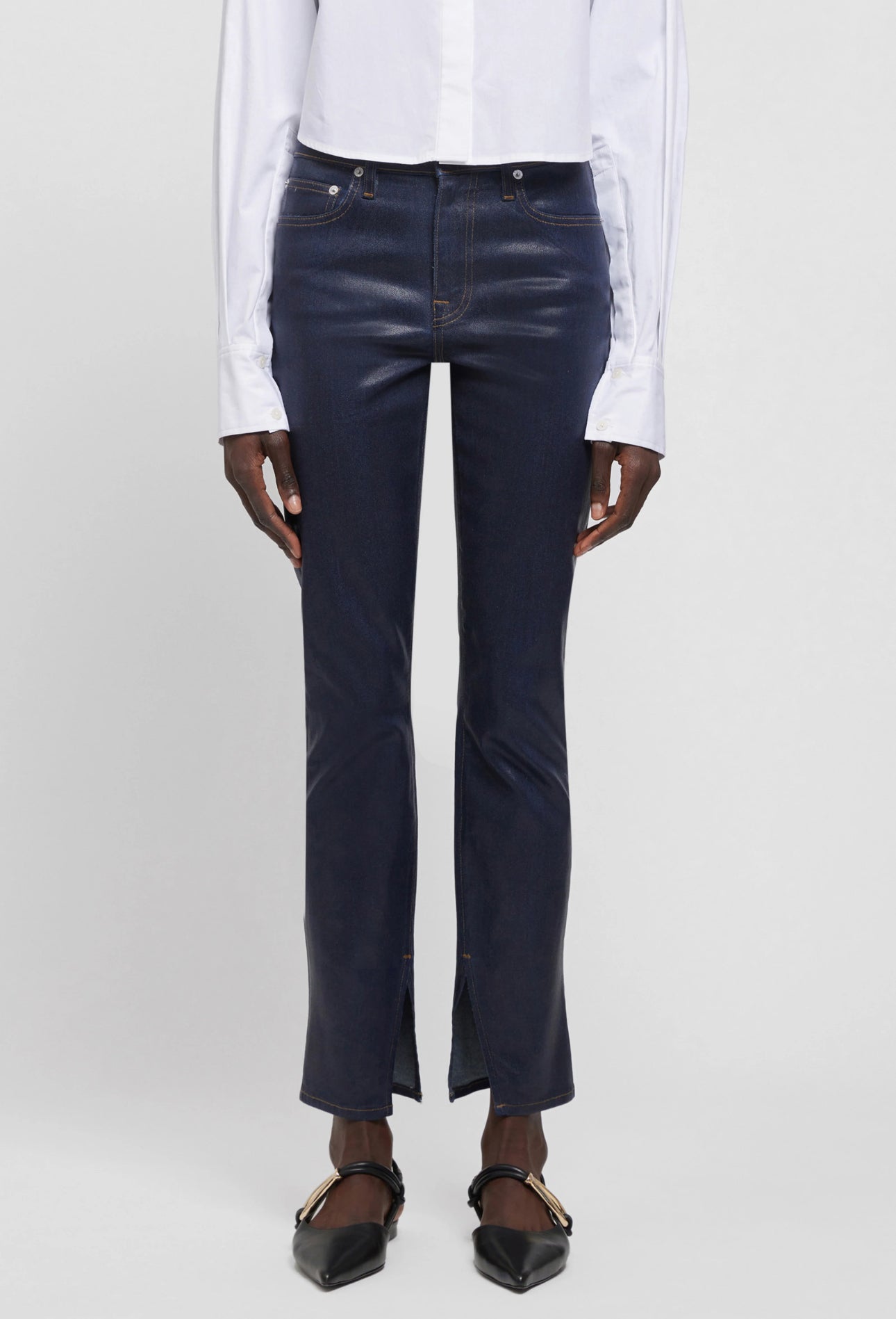 SIMKHAI Rae Denim - Coated Indigo