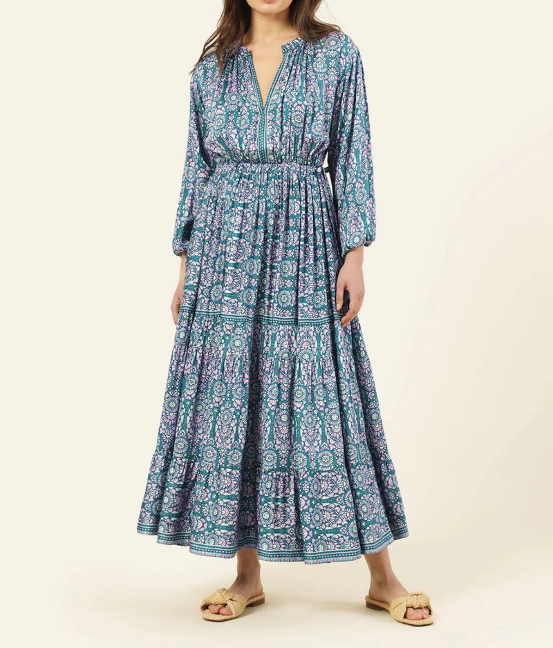 Omika Nina Midi Dress - Malia Teal