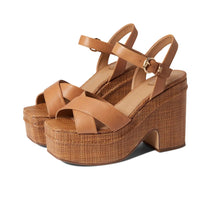 Sam Edelman Trianna Strappy Espadrille Platform Sandals - Cuoio Brown