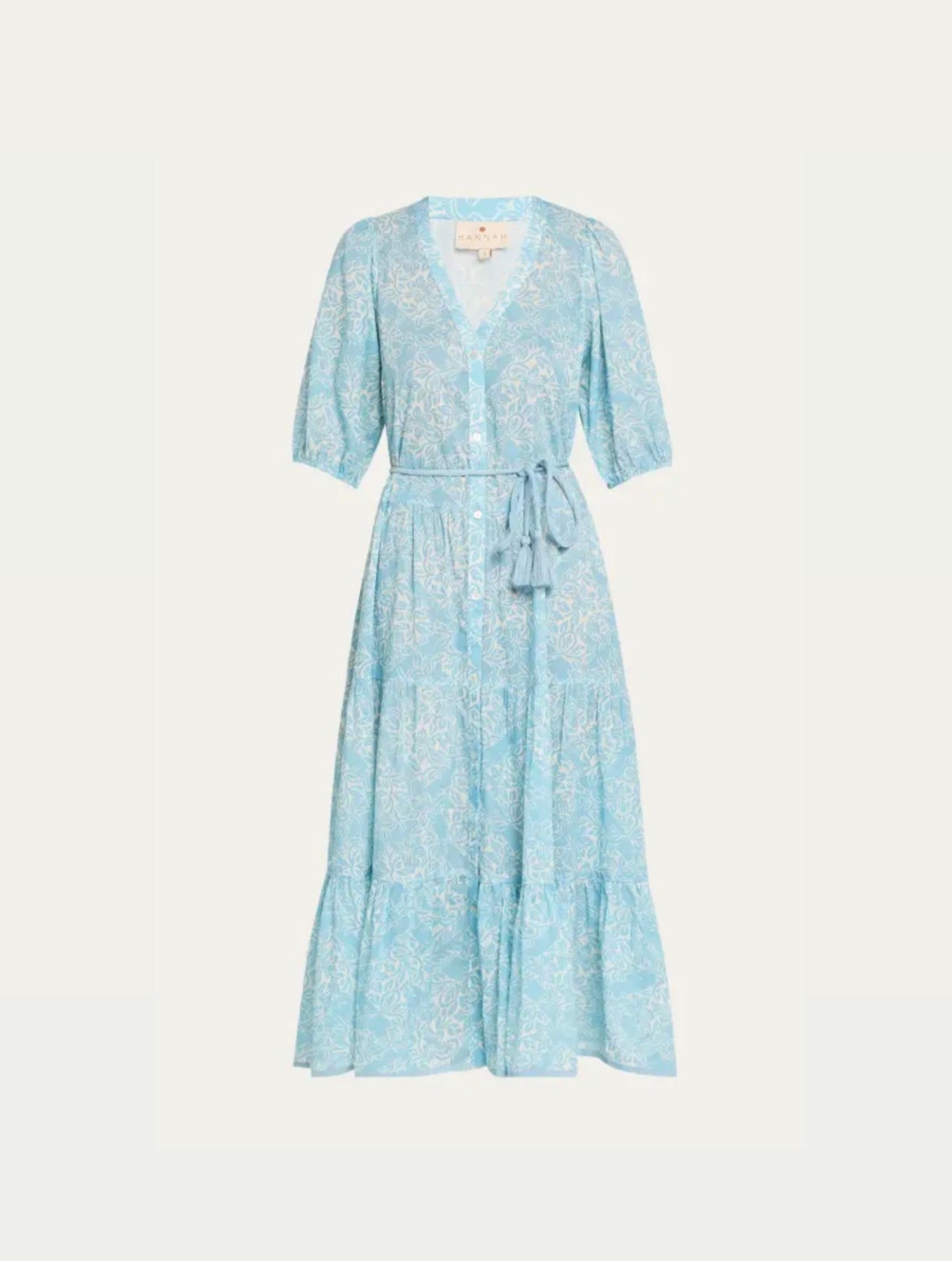 Hannah Artwear Anyeta Maxi Dress - Lantana Aquamarine