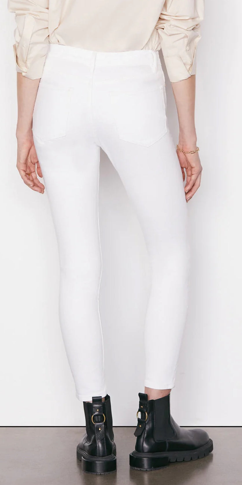 Frame Le High Skinny - Blanc