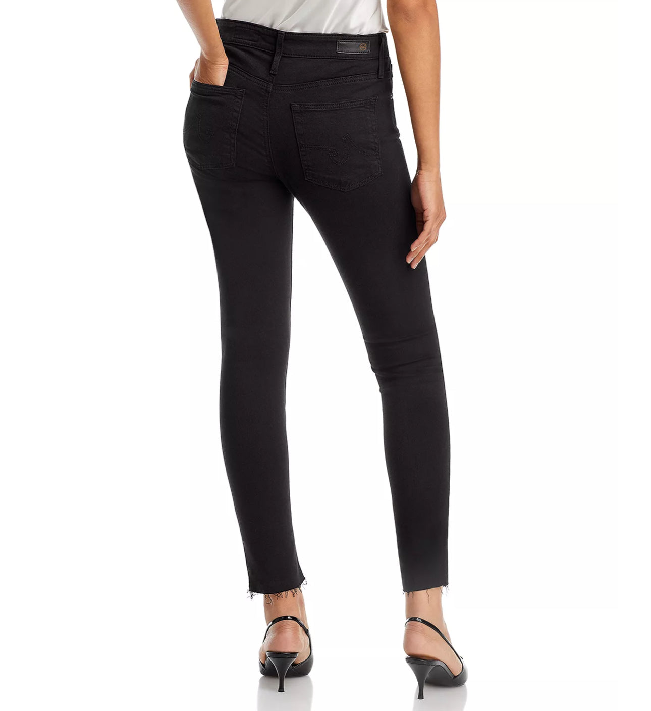 AG Jeans Farrah High Waist Skinny Ankle - Black