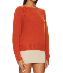 Autumn Cashmere Relaxed Open Raglan Crew - Henna