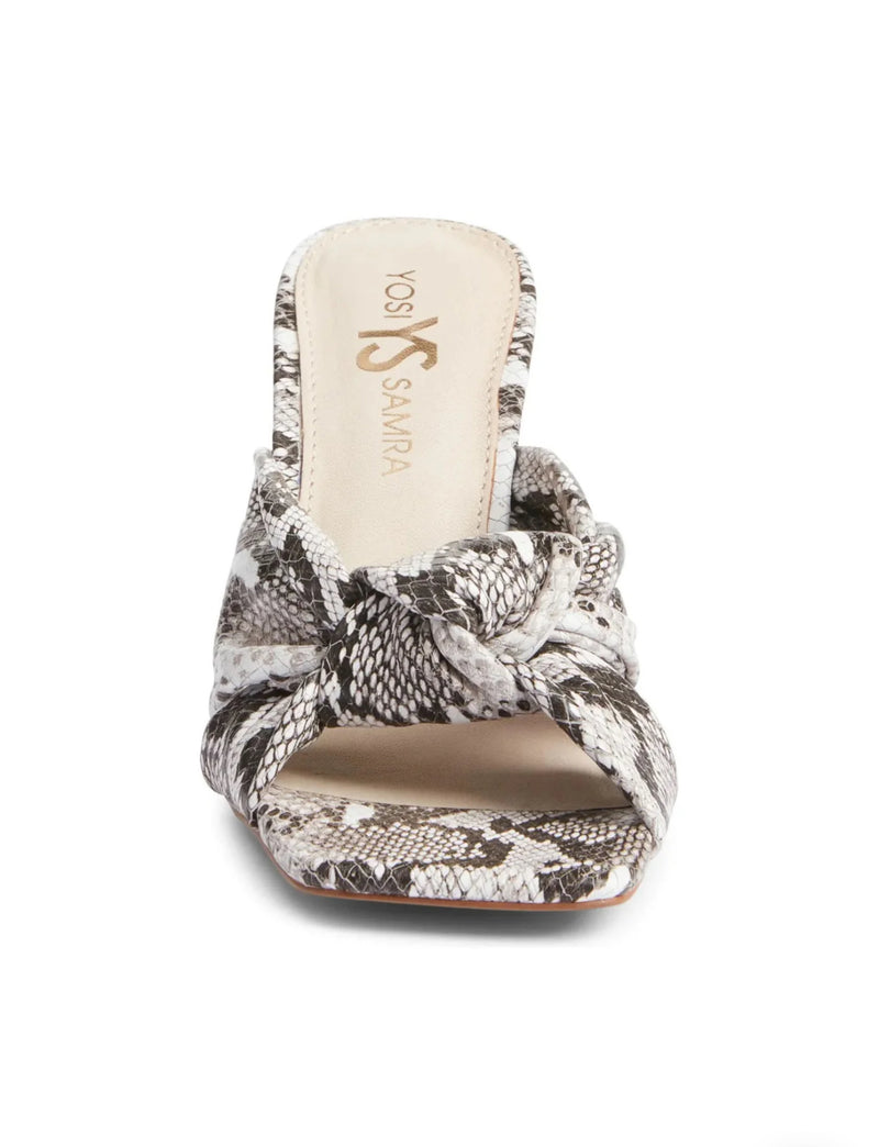 Yosi Samra Hazel Dress Sandal in Natural Snake Leather