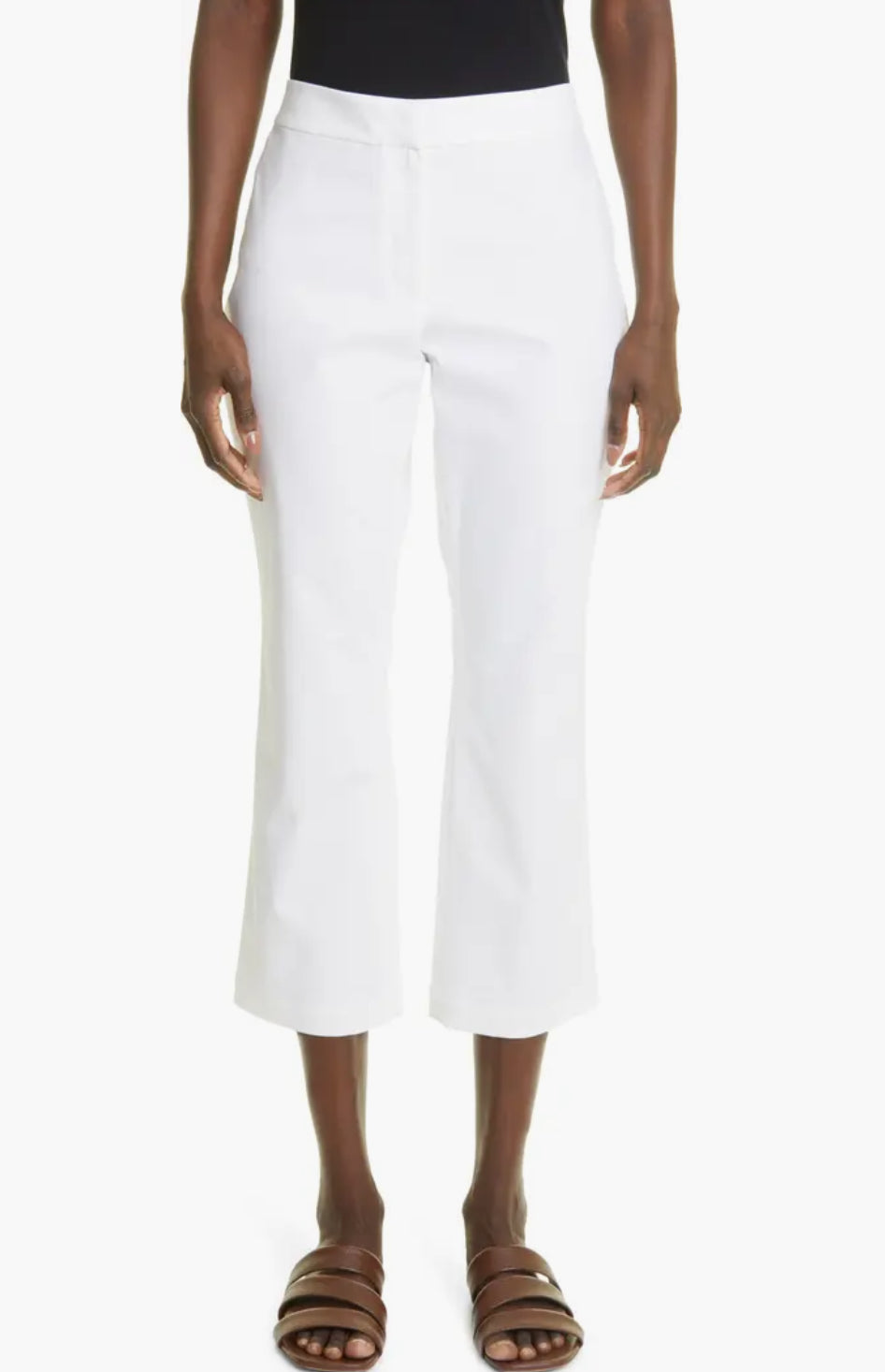 Lafayette 148 Manhattan Skinny Flare Pant - White