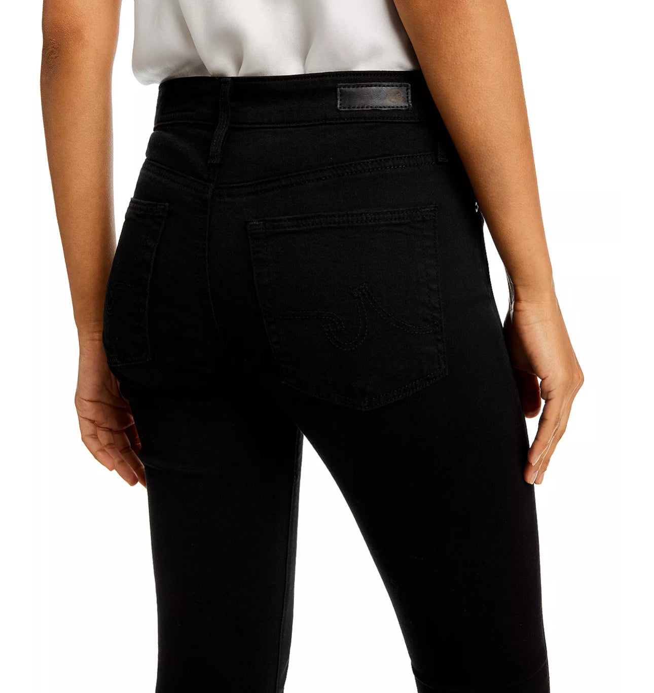 AG Jeans Farrah High Waist Skinny Ankle - Black