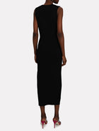 GAUGE81 Cesar V-Neck Rib Knit Midi Dress - Black