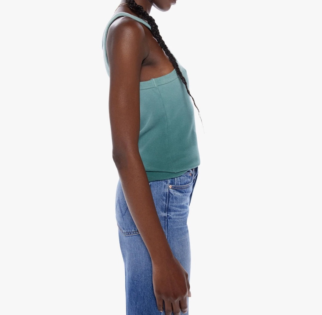 MOTHER The Chin Ups Tank - Cameo Green