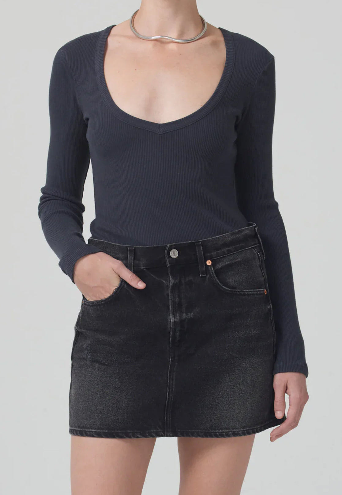 Citizens of Humanity Anouk Top - Charcoal