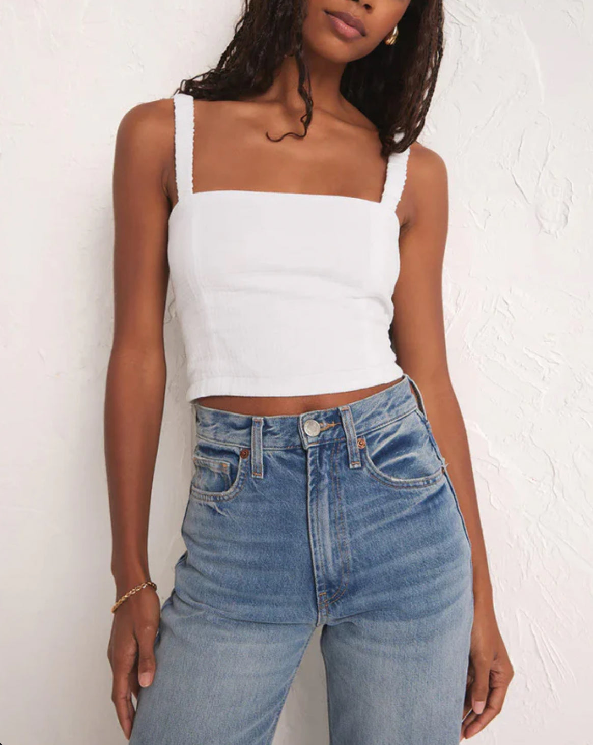 Z Supply Cambria Gauze Top - White