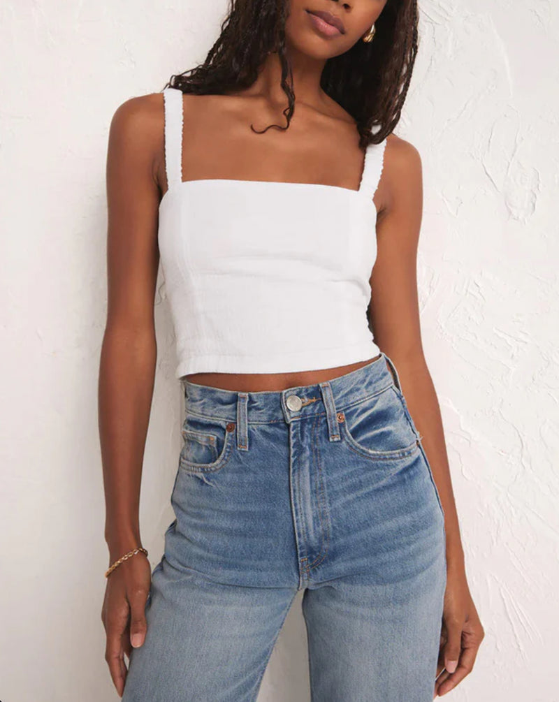Z Supply Cambria Gauze Top - White