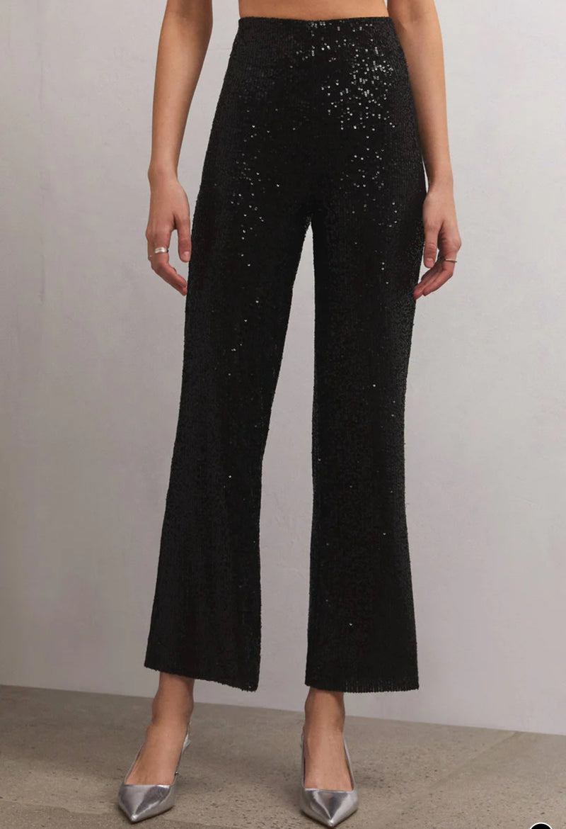 Z Supply Skylar Sequin Pants - Black